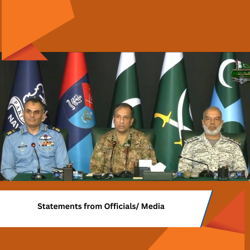 Statements from Officials/ Media Pakistan India Ceasefire 